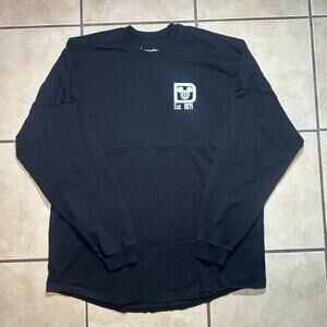 Disney World Sweatshirt Crewneck Mens 2XL Black Spirit Jersey Pullover Logo